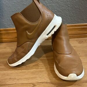 Nike Slip-On Air Max High Top Sneakers in Caramel Brown